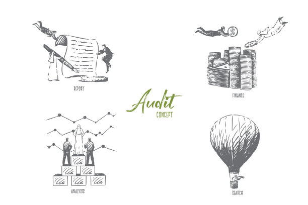 审计报告财务分析搜索概念图片下载