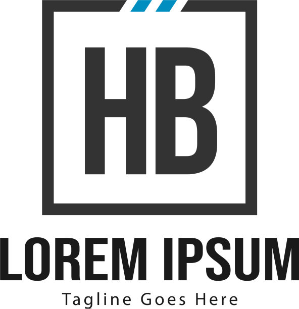 现代框架HB logo模板图片下载