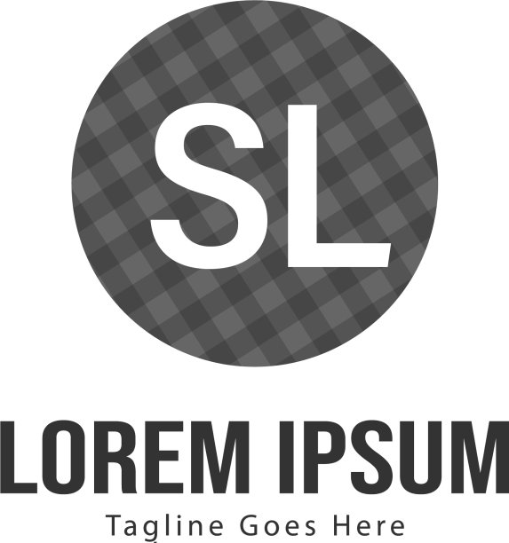 SL字母现代框架logo模板图片下载