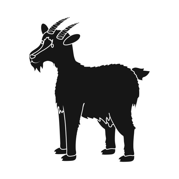 设计山羊和宠物符号集合图片下载