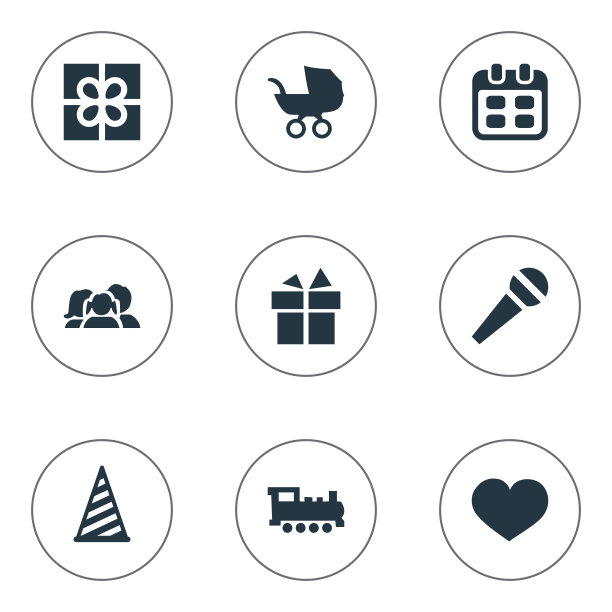 一套简单的庆祝活动图片下载