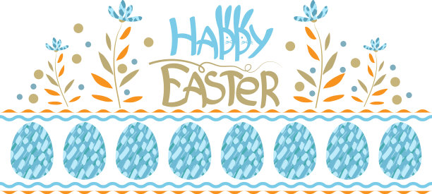 复活节兔子耳朵复活节字母快乐图片下载