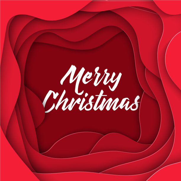 背景用深红色纸剪出形状图片下载