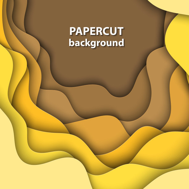 背景用黄色渐变纸剪图片下载