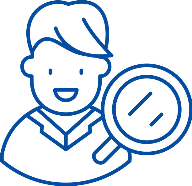 目标受众研究线图标概念目标图片下载