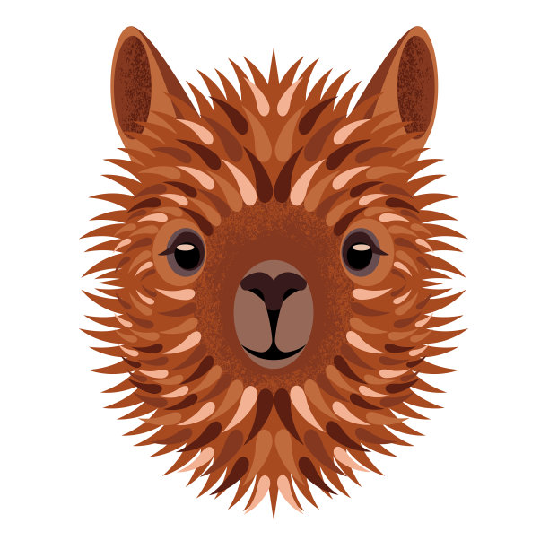 羊驼脸的几何样式图片下载