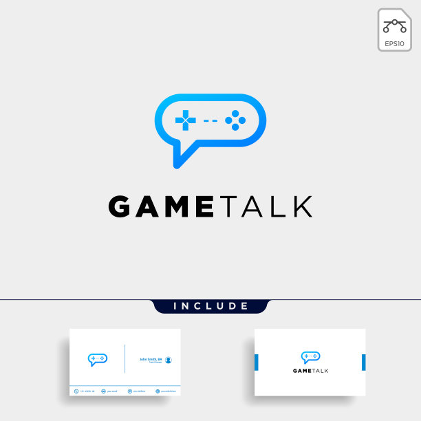 游戏对话标志设计模板图标元素图片下载