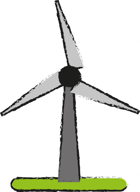 风力涡轮机生态友好相关图标形象图片下载