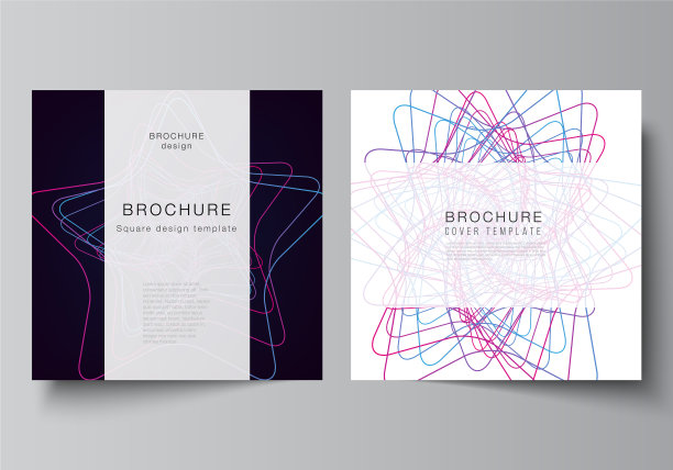 可编辑布局两个方形格式的封面图片下载