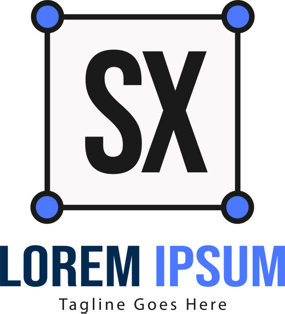 SX首字母现代框架logo模板图片下载