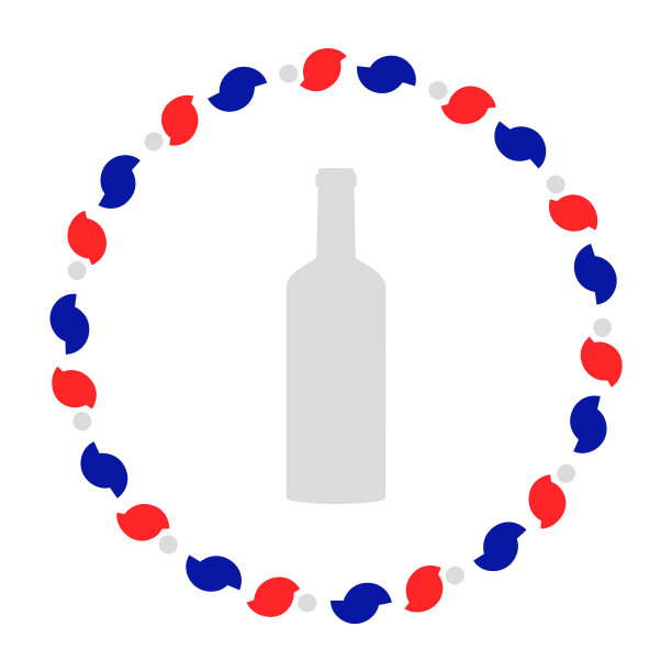 瓶子和花环图片下载