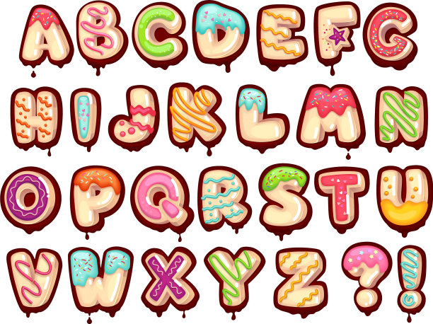 甜蜜的字母图片下载