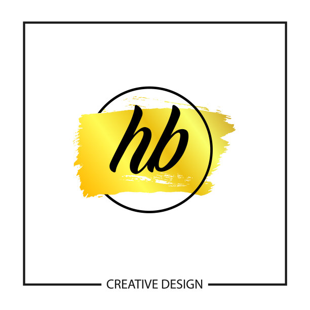 首字母hb标志模板设计图片下载