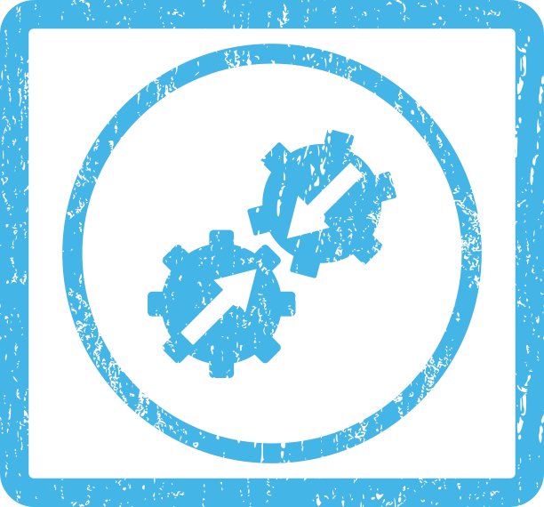 齿轮集成图标橡胶图章图片下载