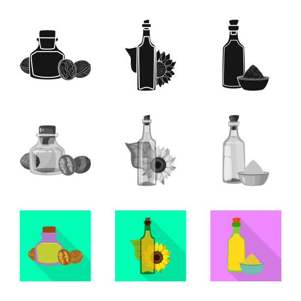 健康蔬菜标识集设计图片下载
