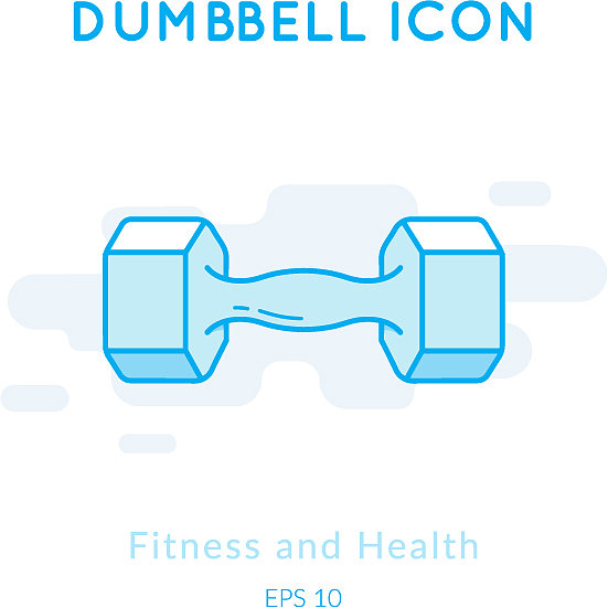 哑铃图标孤立在白色图片下载