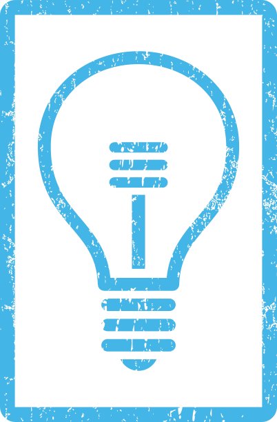 灯泡图标橡胶图章图片下载