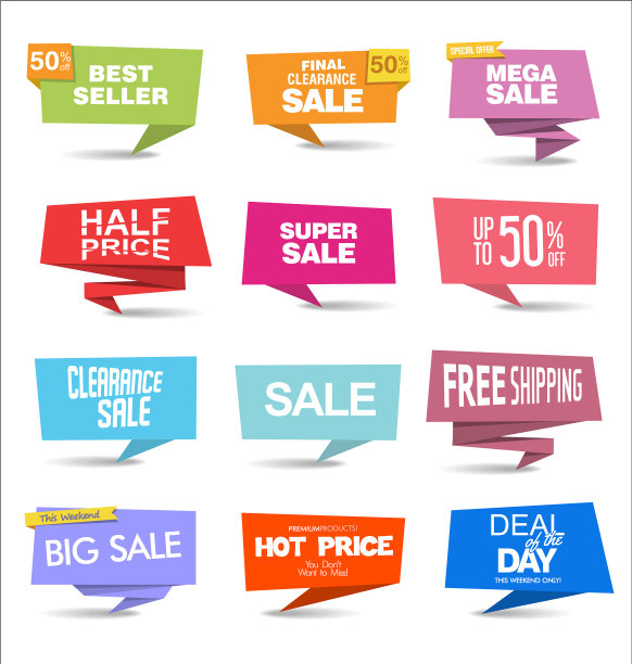 收集多彩的现代徽章和标签5图片下载