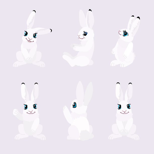 平面卡通动物剪辑艺术图片下载