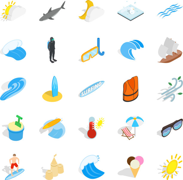 救援人员图标设置等距样式图片下载