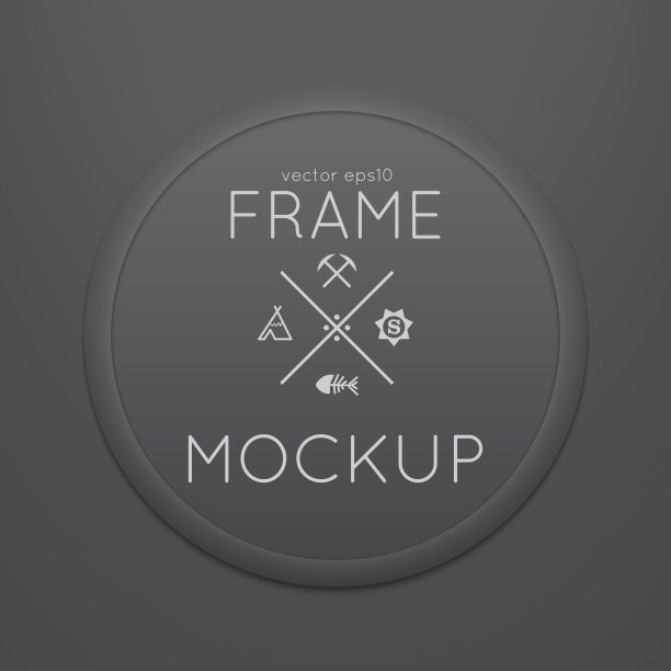 模板的圆形框架与海报图片下载