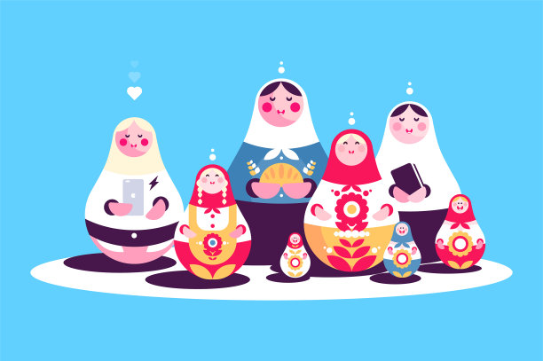 俄罗斯传统套娃收藏图片下载