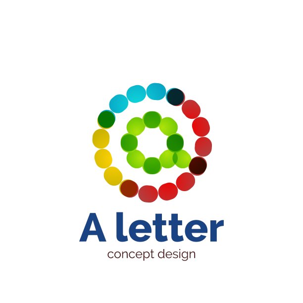 现代极简点字母概念图片下载