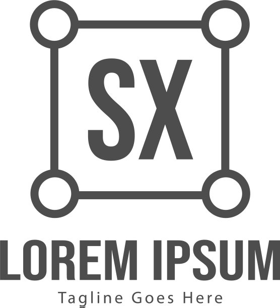 SX首字母现代框架logo模板图片下载