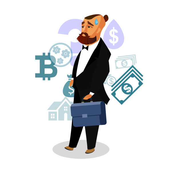 担心公文包的商人图片下载