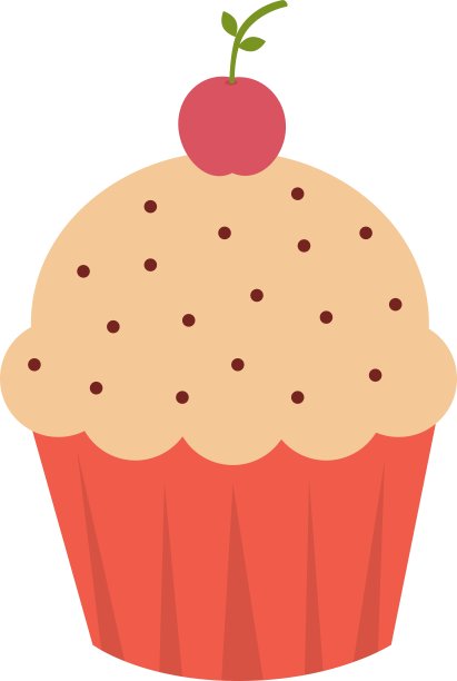 杯蛋糕甜点烘焙孤立图片下载