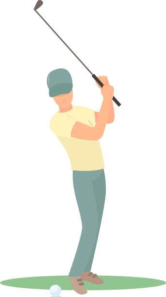 高尔夫球手挥杆越过头顶图片下载