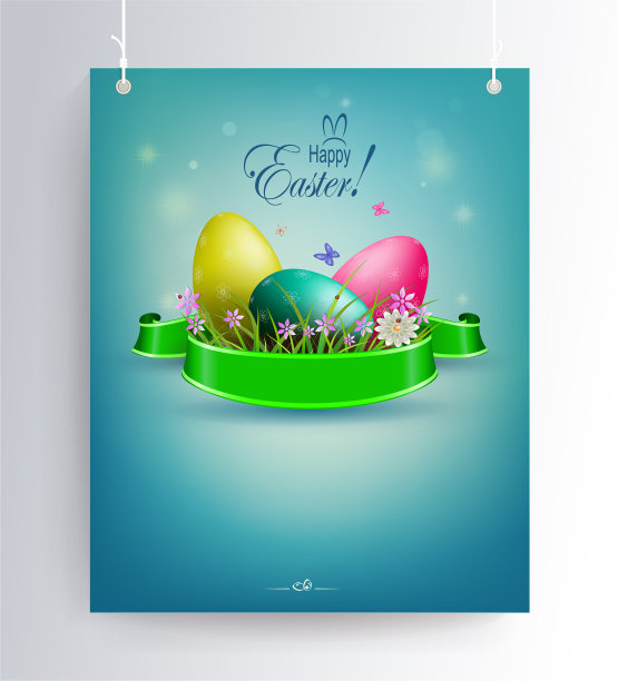 复活节蓝色的吊坠有三个图片下载