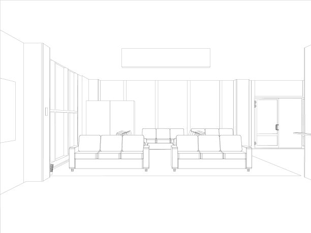 房间的沙发和窗户图片下载
