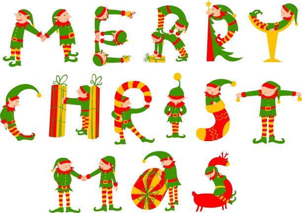 精灵圣诞祝福语图片下载