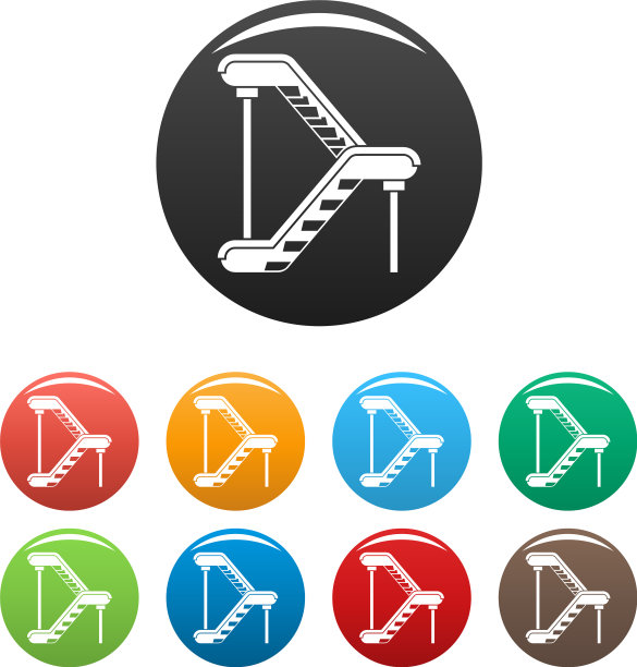 双自动扶梯图标设置颜色图片下载