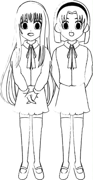 可爱的年轻女孩动漫或漫画的图标形象图片下载