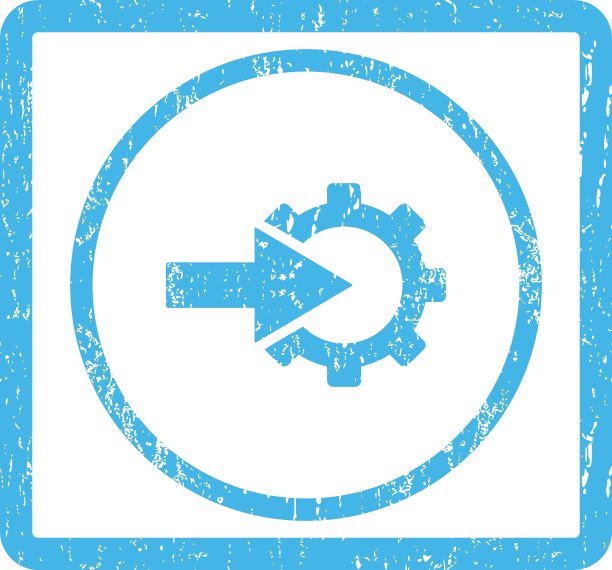 齿轮集成图标橡胶图章图片下载