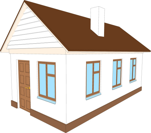 有烟囱的新房子图片下载