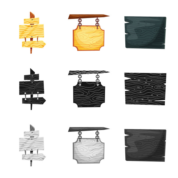 的孤立对象原始和森林符号集图片下载