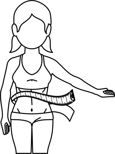 带卷尺的女人图片下载