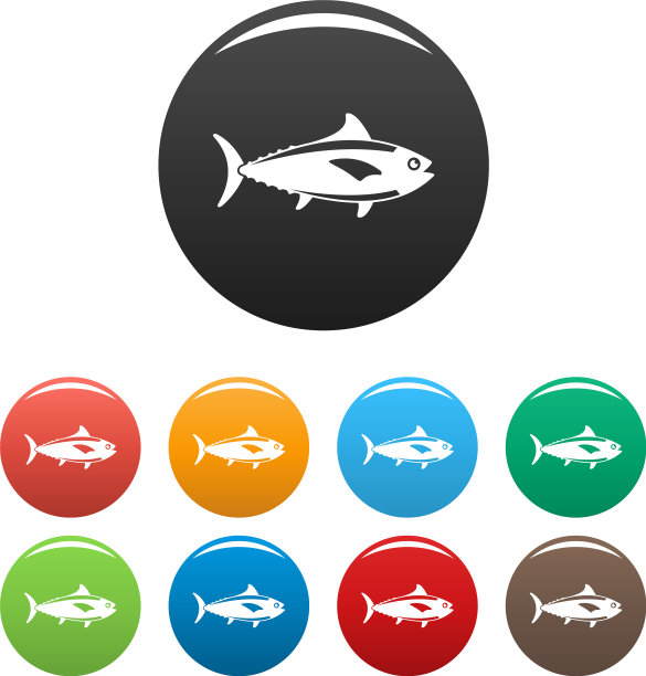 金枪鱼鱼图标简单的风格图片下载