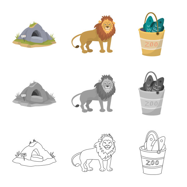 孤立对象的性质和有趣的标志集图片下载