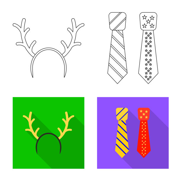 孤立的对象党和生日图标集图片下载