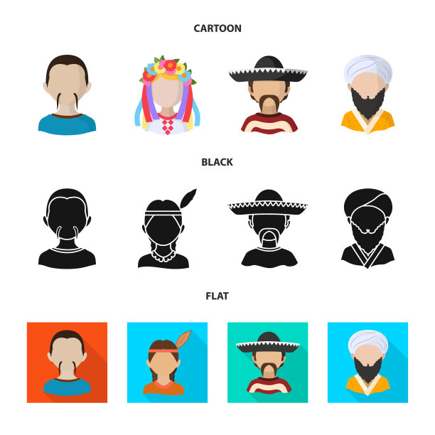 孤立的对象模仿者和驻留图标集图片下载