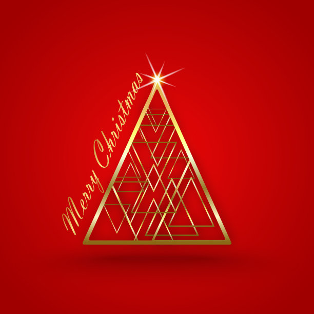 圣诞红背景树图片下载