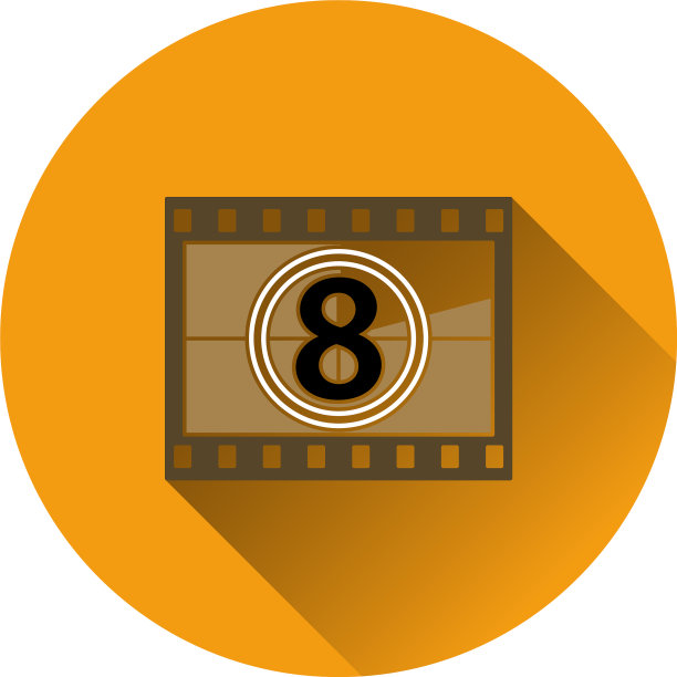 带有倒计时图标的电影帧图片下载