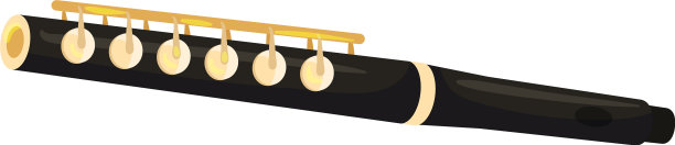 白底黑笛图片下载