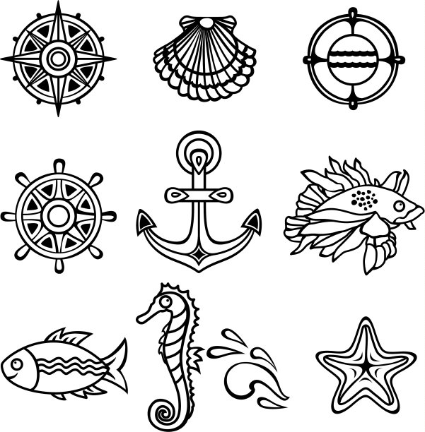 海集海和航海装饰图片下载