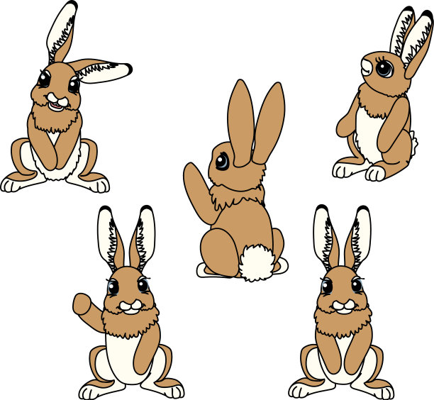 Scandi卡通动物剪辑艺术图片下载