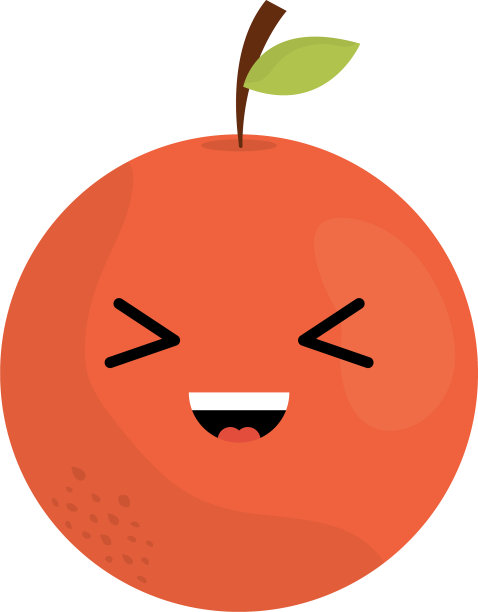 美味的橘子水果卡哇伊性格图片下载